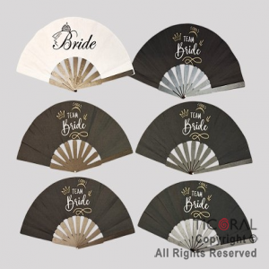 Abanicos con frases team bride x 12